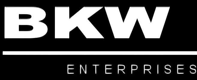 BKW Enterprises Logo (White lettering on black background)